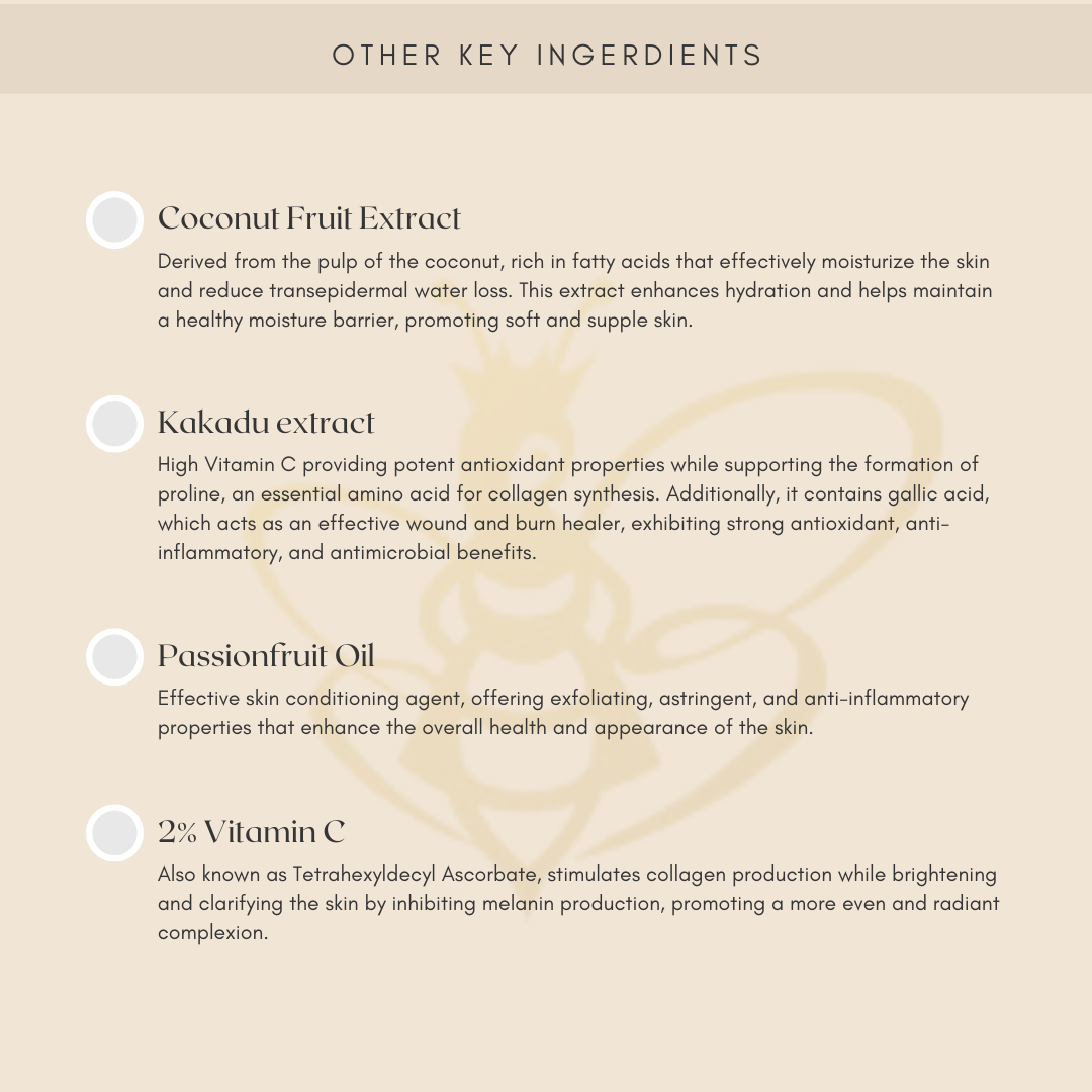 "Tropical Fruit Oils & Vitamin C"  - Face Oil