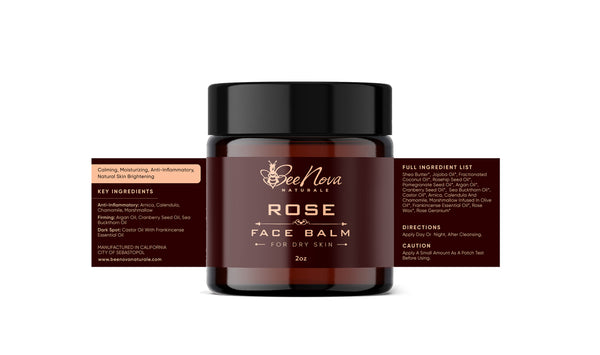 "Rose" - Extreme Moisturizing Vegan Balm  Unique Blend of Natural Oils, Butters and Herbs