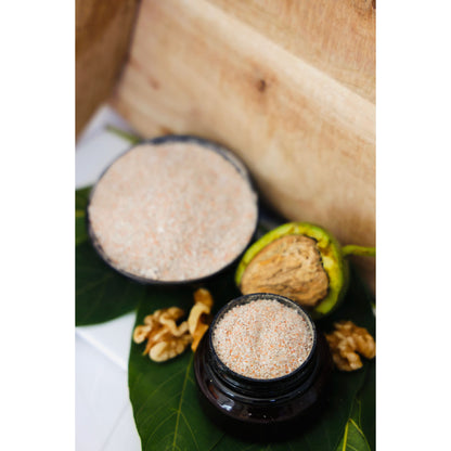 "Sandalwood & Walnut"  100% Natural, Face & Body Scrub With Traditional  Natural  Cleansing Grains