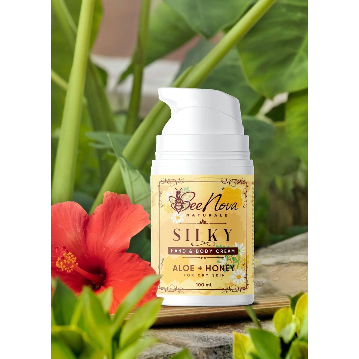 "Silky" - 100 % Natural, Hand and Body Cream with Slow Processed   Infused Oils, Colloidal Oatmeal, Aloe Vera Juice, Chestnut Honey for Hydrating, Brightening, Conditioning, Healing